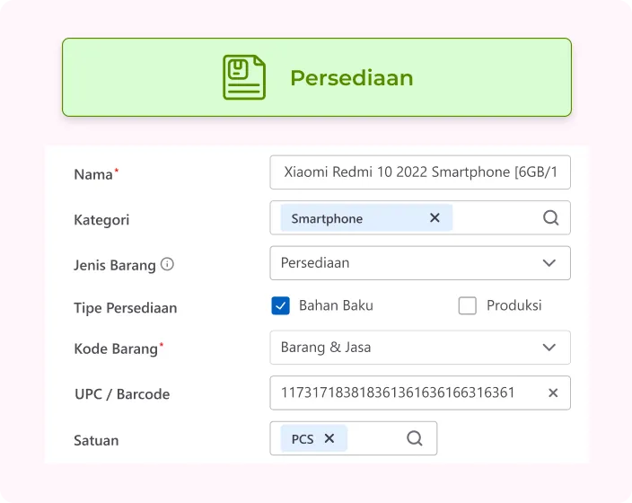 fitur persediaan